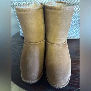 Tamarac suede fur like lined winter boots 9 khaki winter‎ warm comfy suede boot